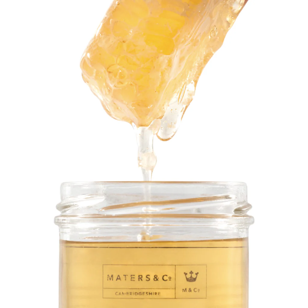 British Starflower (Borage) Honeycomb in Honey Jar - Image 8