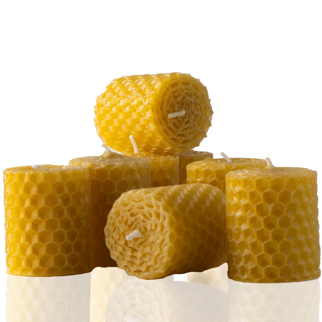 Pure Handmade Beeswax Mini Rolled Candle 3.5cm x 3.5cm - Image 3