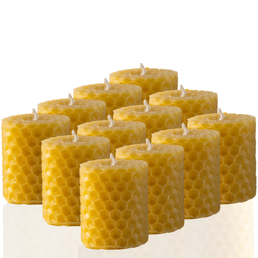 Pure Handmade Beeswax Mini Rolled Candle 3.5cm x 3.5cm - Image 4